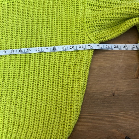 Show Me Your MuMu Bailey Like Green Chunky Knit Oversized Sweater Size Small - Picture 10 of 16